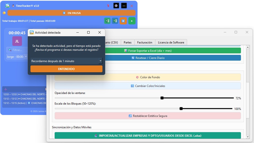 Edicion de color de fondo_transparancia y mensaje de actividad en el ordenador durante la pausa
