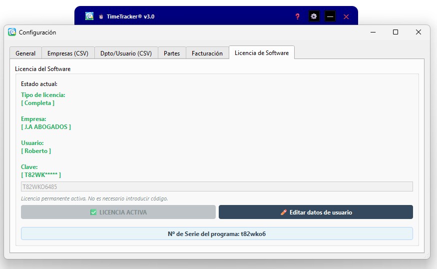 Registro de programa ok