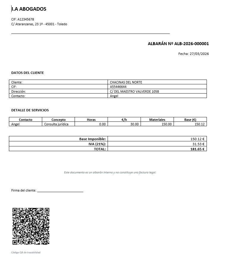 Generacion de albaranes (documento)