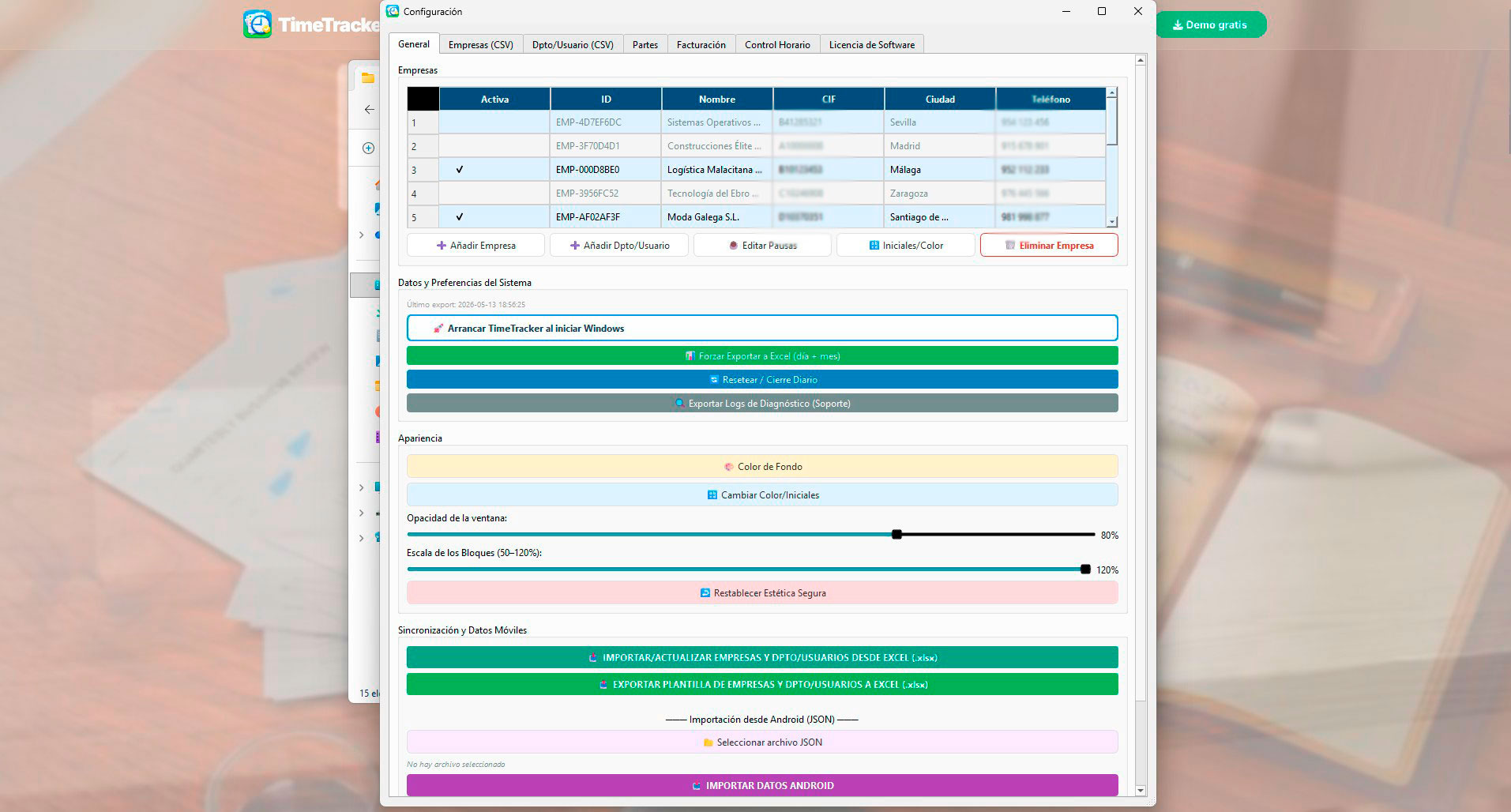 CONFIGURACION Y SELECCION DE EMPRESAS